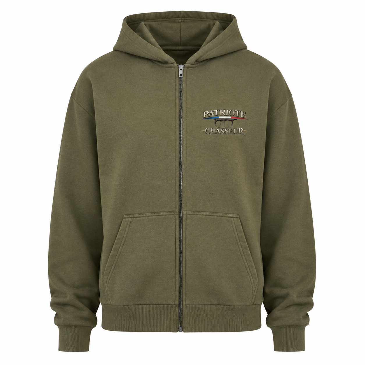 Veste à capuche zippé -PATRIOTE CHASSEUR– Confort et caractère
