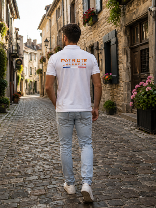Polo Homme -PATRIOTE CHASSEUR- La clarté