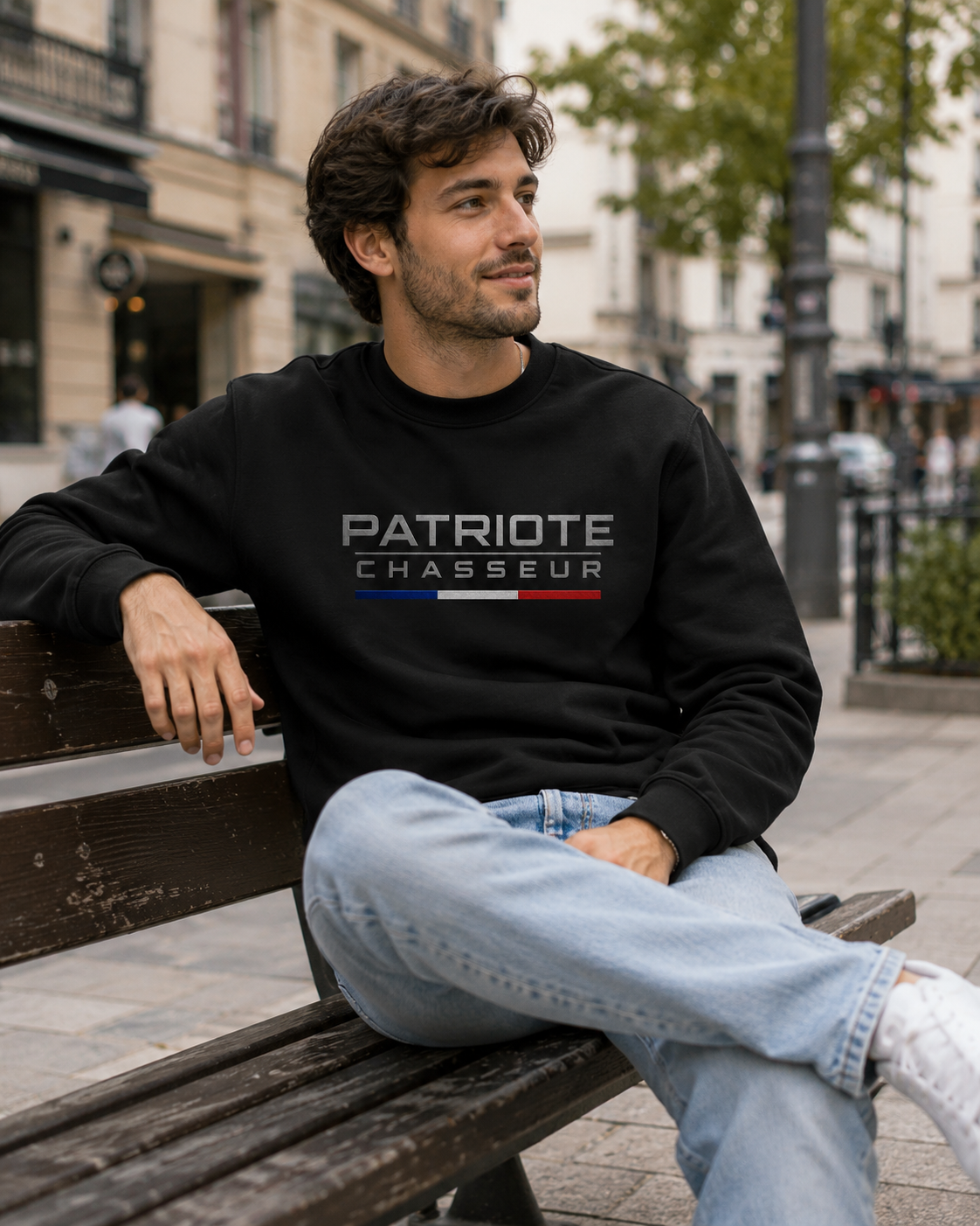 Sweat -PATRIOTE CHASSEUR- Le chrome