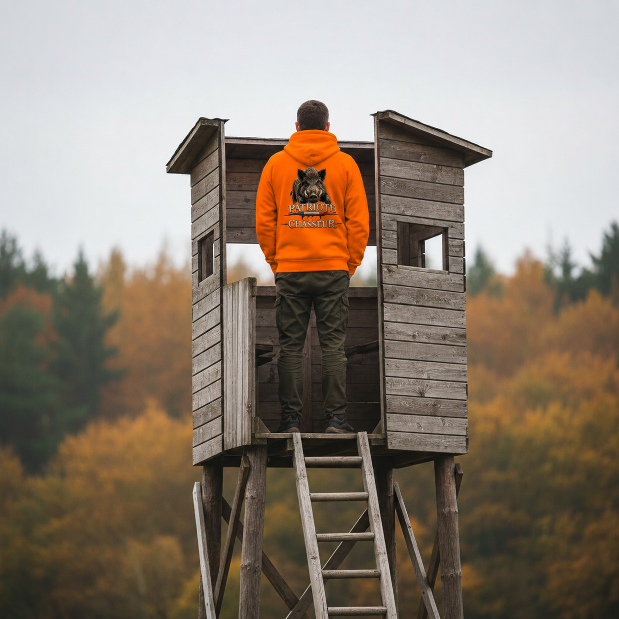 Sweat homme -PATRIOTE CHASSEUR- Hunter Series