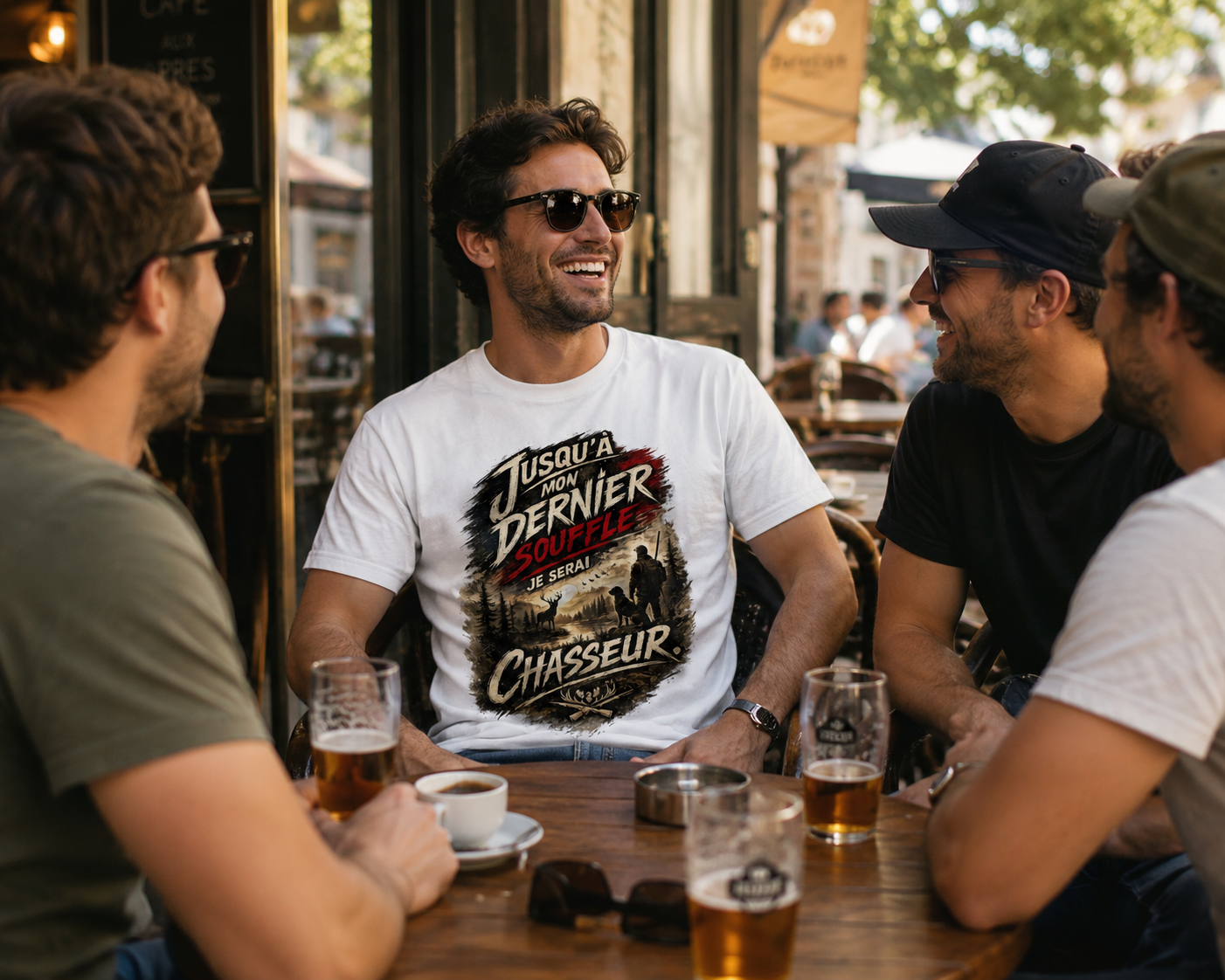 T-shirt Unisexe -PATRIOTE CHASSEUR- Dernier souffle