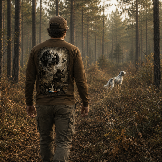 T-shirt manche longue spéciale bécasse-PATRIOTE CHASSEUR- L'agile