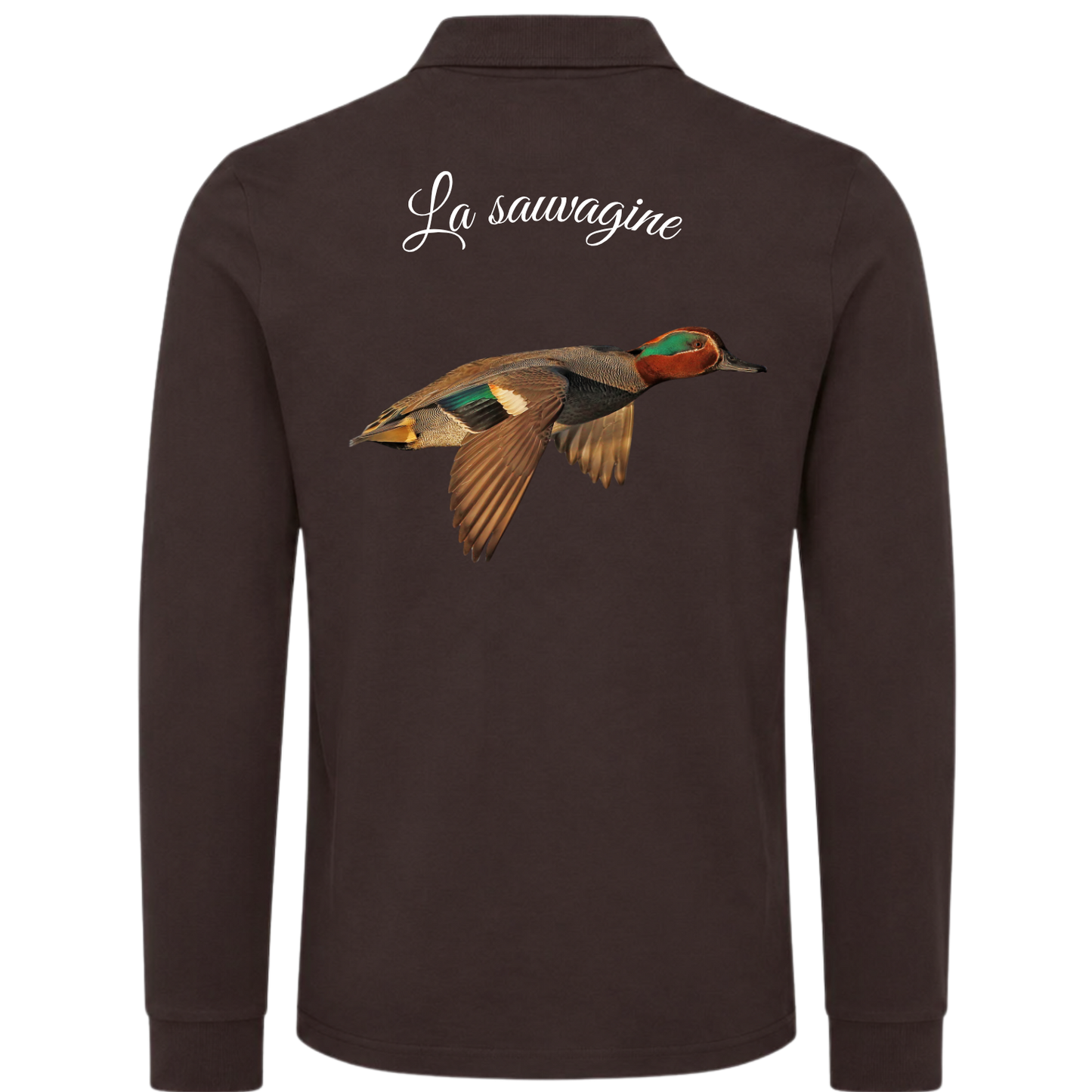 Polo manche longue -PATRIOTE CHASSEUR- La sauvagine
