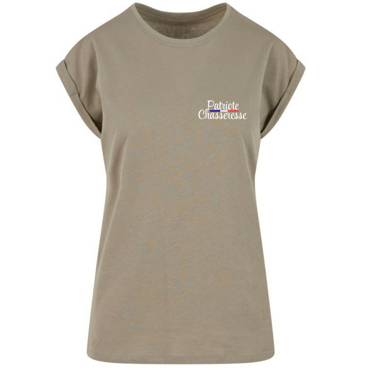 T-shirt femme -PATRIOTE CHASSERESSE- la discrétion