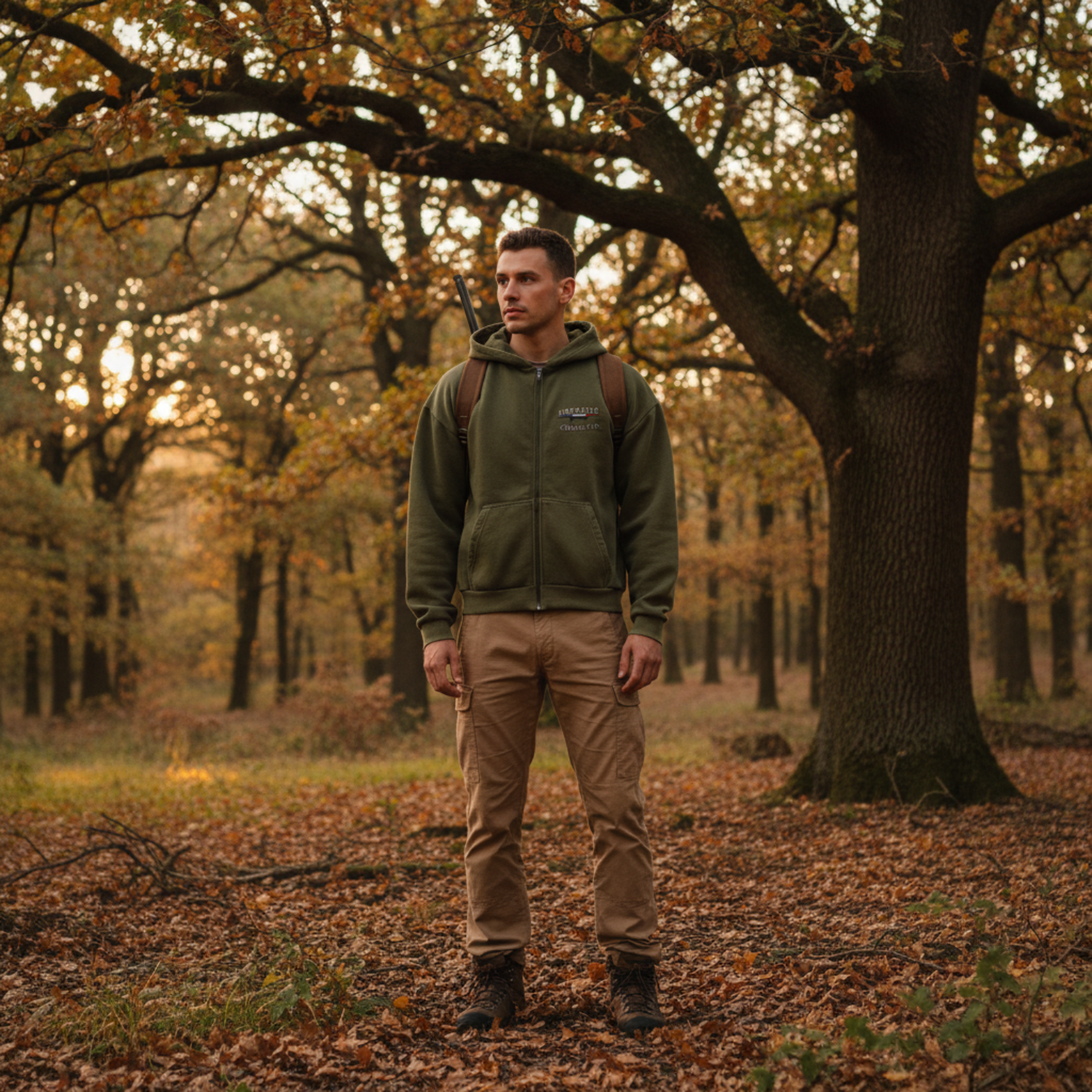 Veste à capuche zippé -PATRIOTE CHASSEUR– Confort et caractère