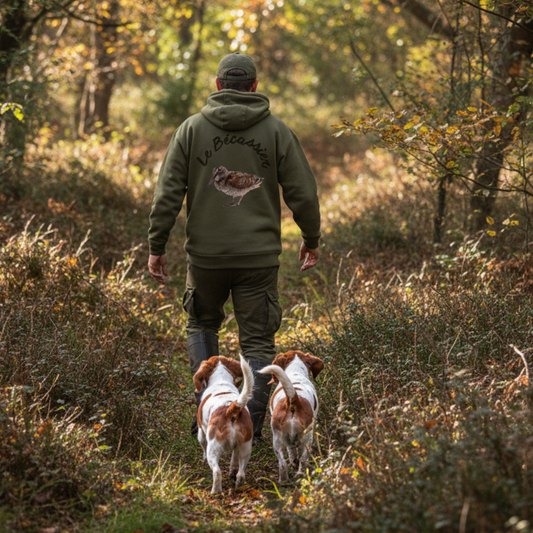 Sweat à capuche -PATRIOTE CHASSEUR- Le Bécassier