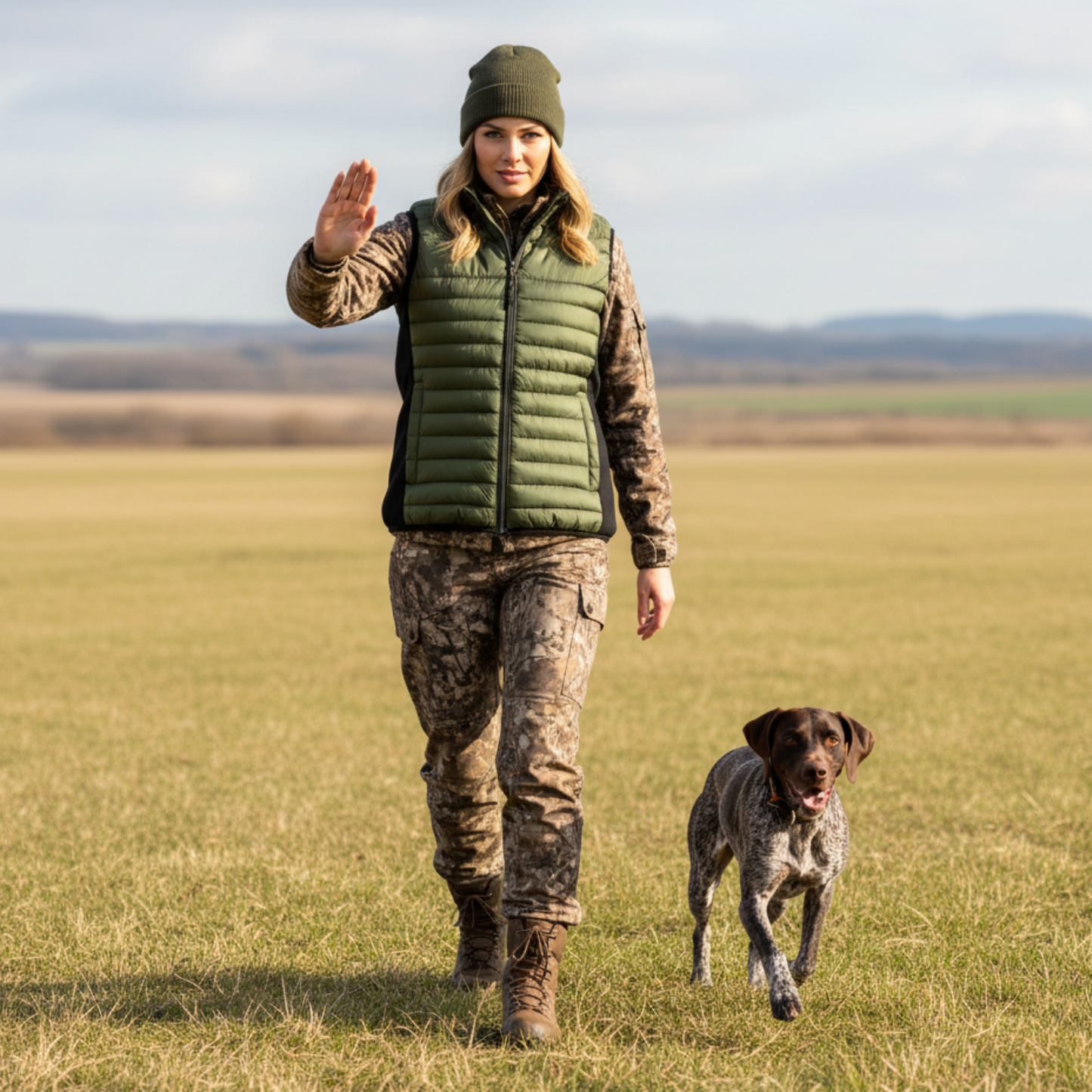 Doudoune femme -PATRIOTE CHASSEUR – Élégance, performance et technicité - La plaine