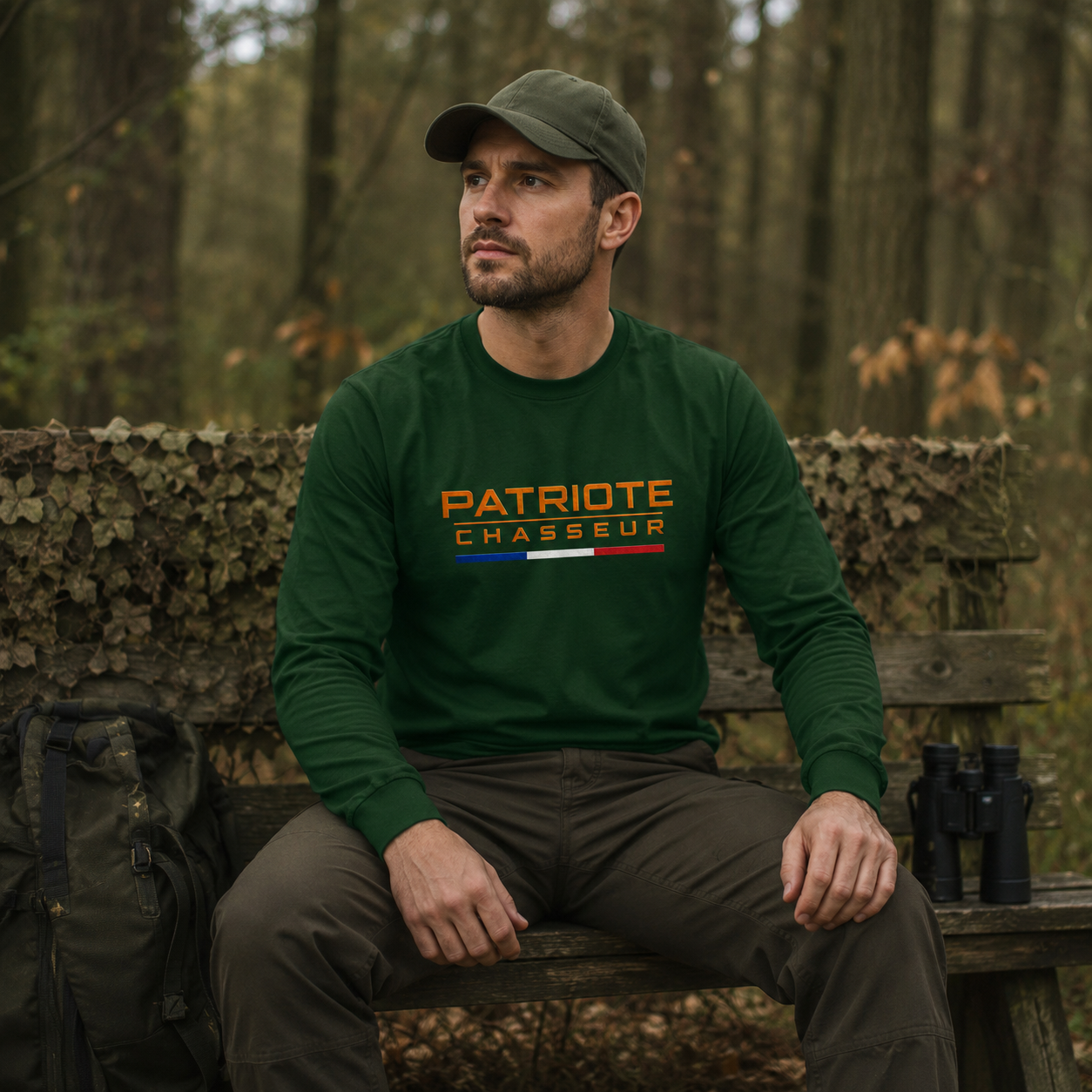 T-shirt -PATRIOTE CHASSEUR- L'unique