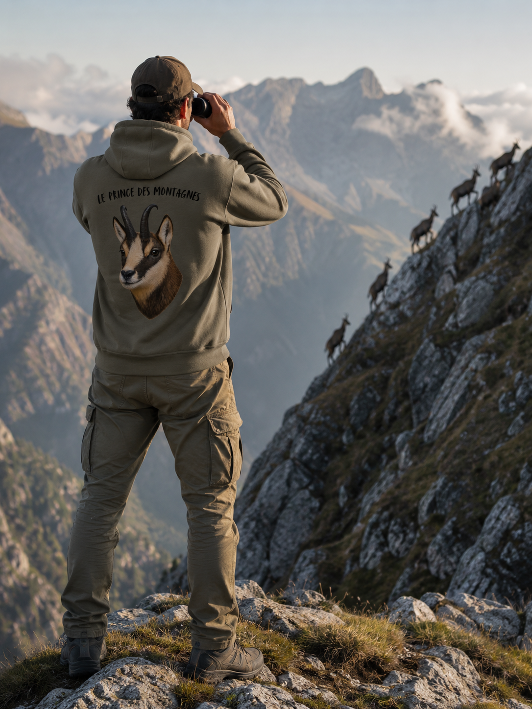 SWEAT Homme -PATRIOTE CHASSEUR- Le prince des montagnes