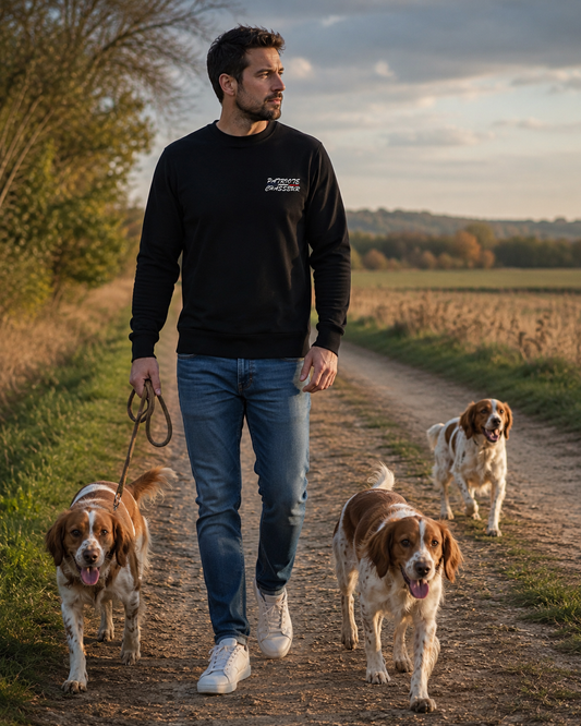 T-shirt manche longue -PATRIOTE CHASSEUR- Le sombre
