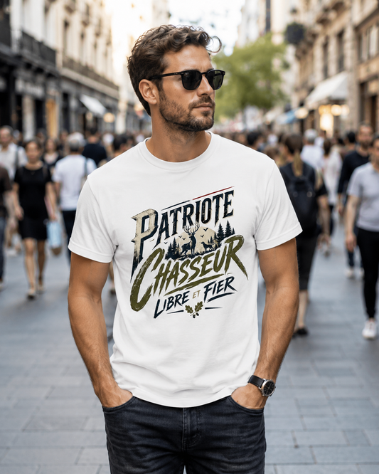 T-shirt -PATRIOTE CHASSEUR- Libre et fier
