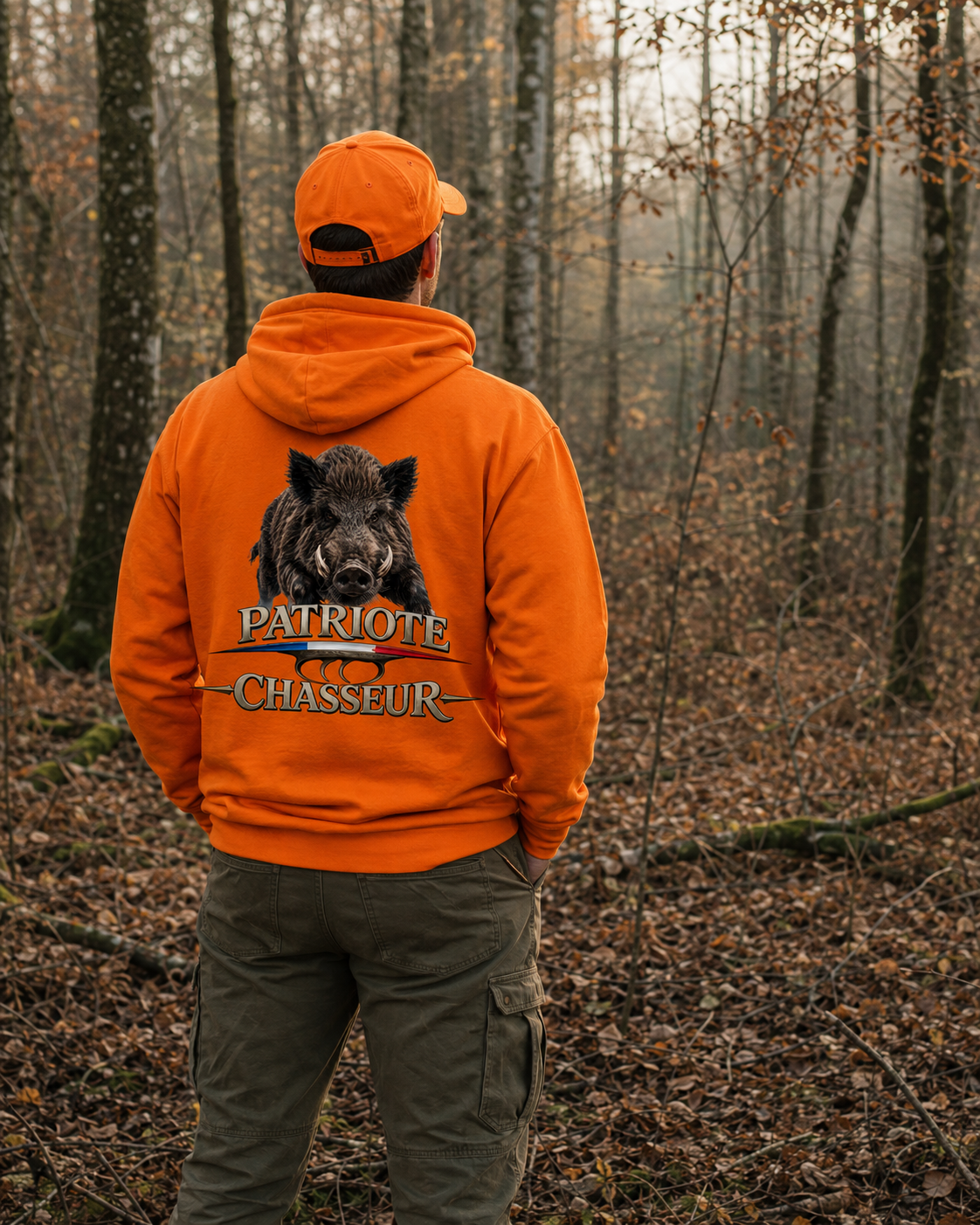 Sweat Homme -PATRIOTE CHASSEUR- Le ferme